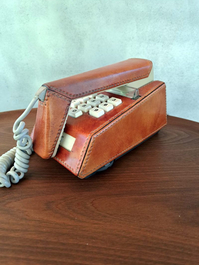 70s leather phone