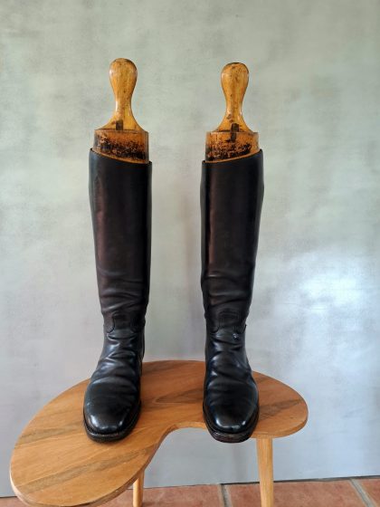 vintage riding boots and trees