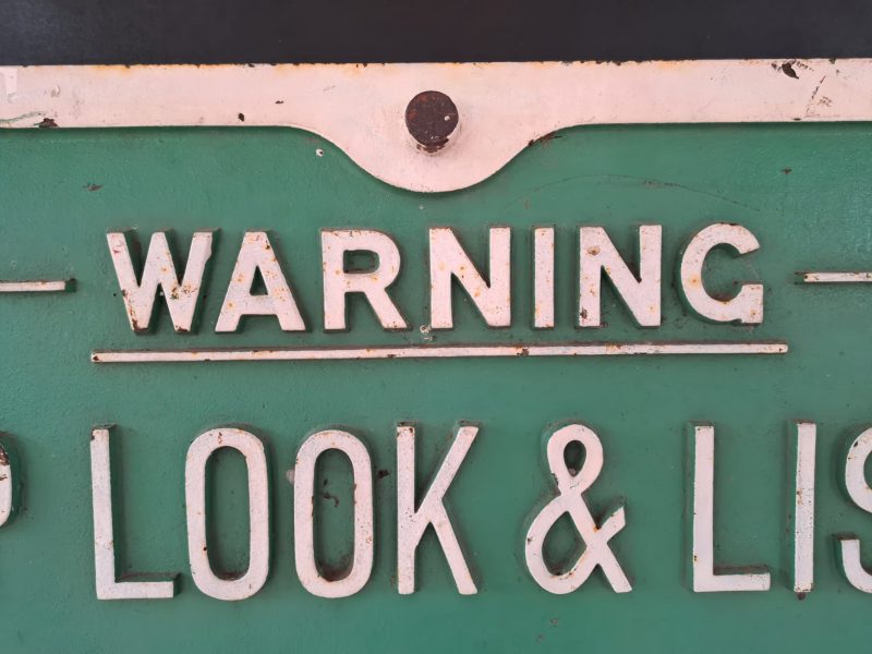 warning train sign
