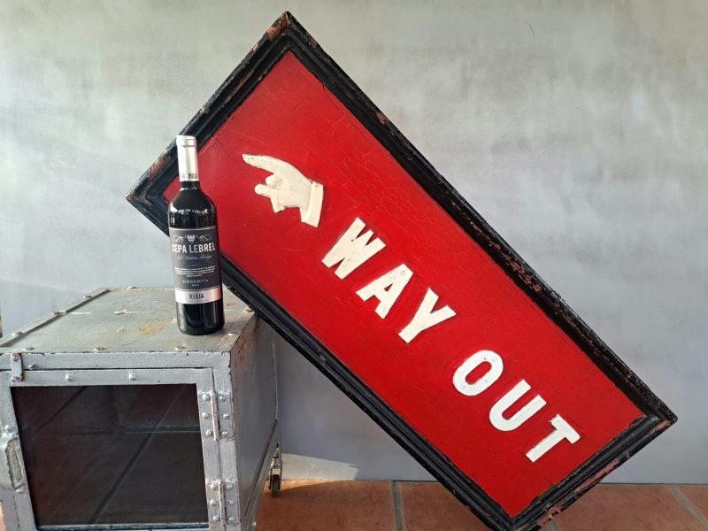 old way oy wooden sign