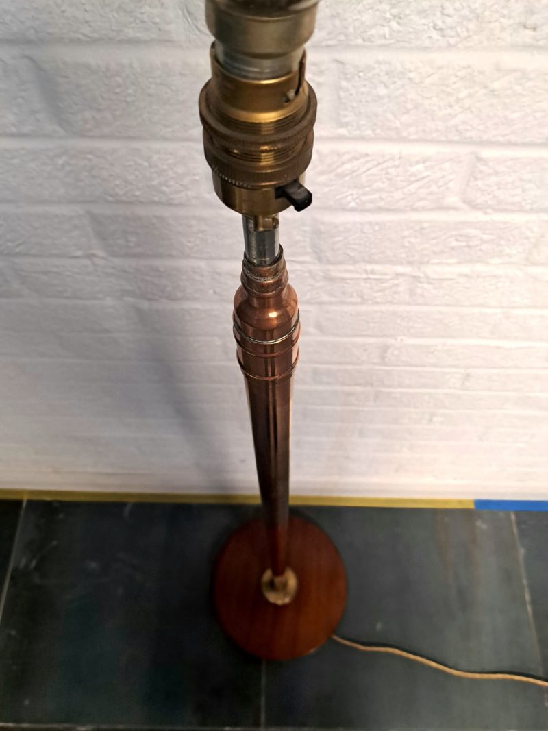 copper and brass lamp stand