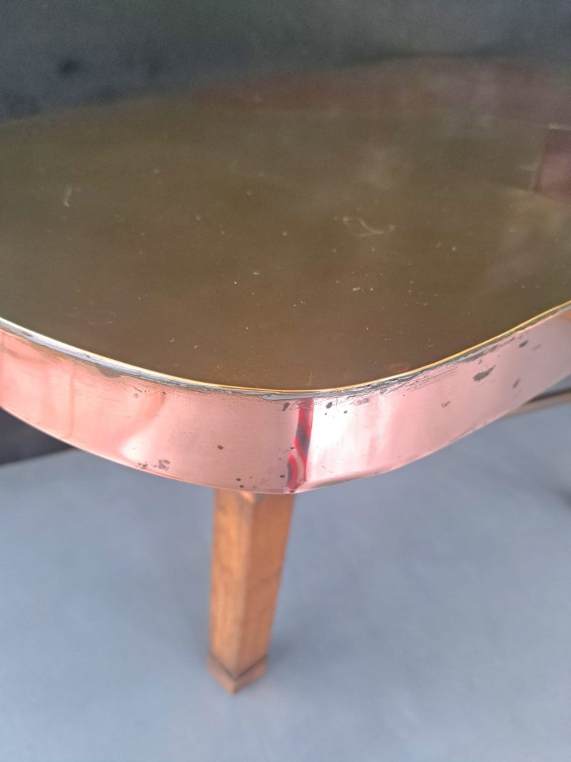 copper and brass vintage coffee side table (20)