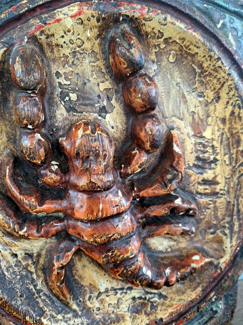 scorpion wooden carved plaque 4
