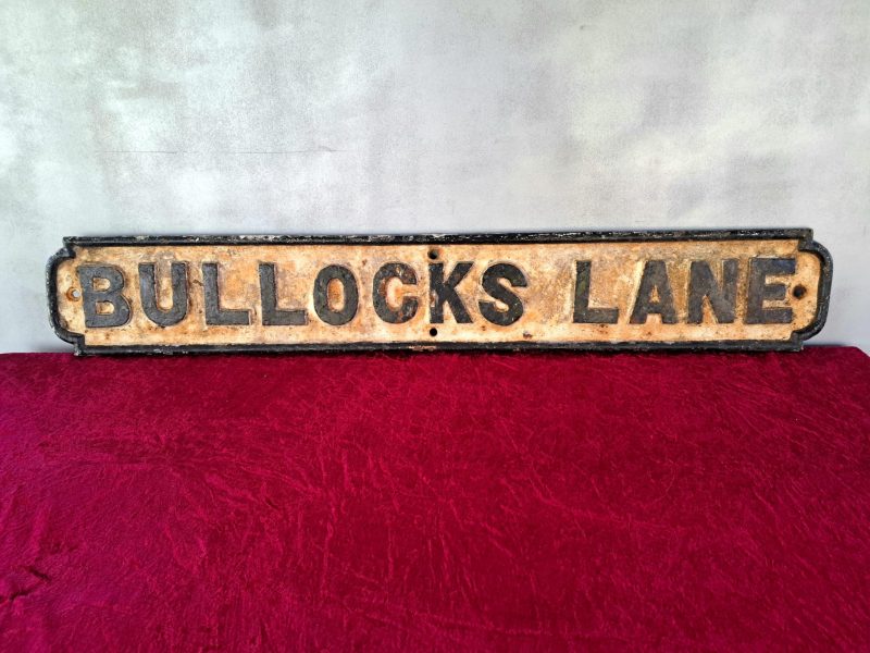 cast iron street sign, Bullocks Lane (10)