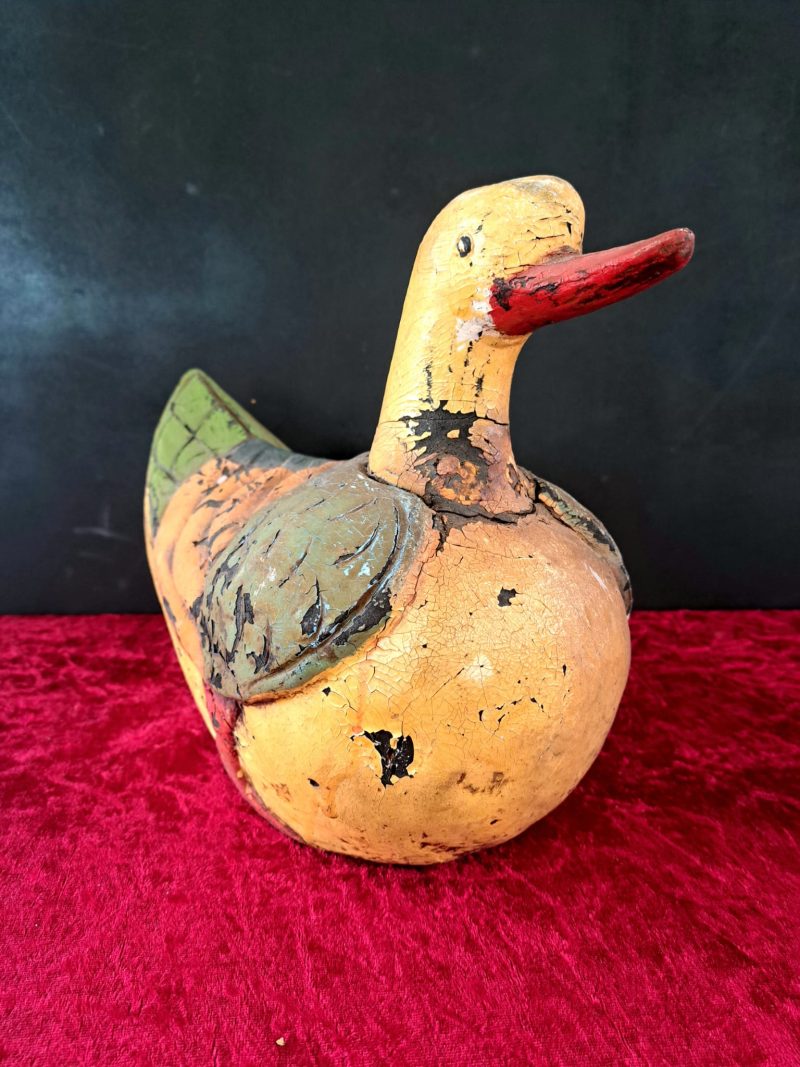 vintage wooden carved duck (10)