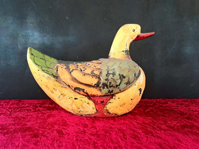 vintage wooden carved duck (11)