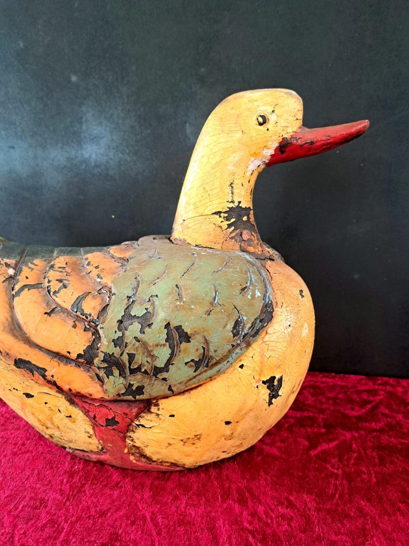 vintage wooden carved duck (12)