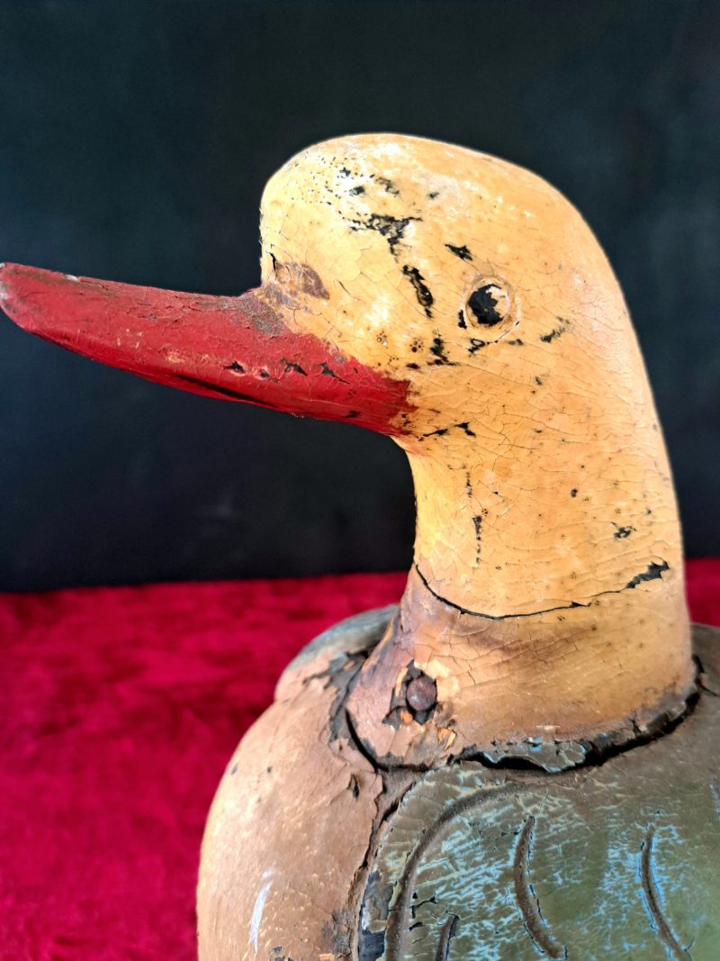 vintage wooden carved duck (17)