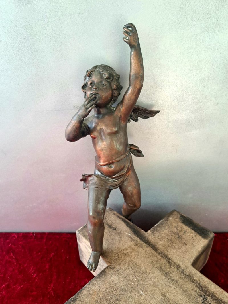 antique bronze cherub (10)