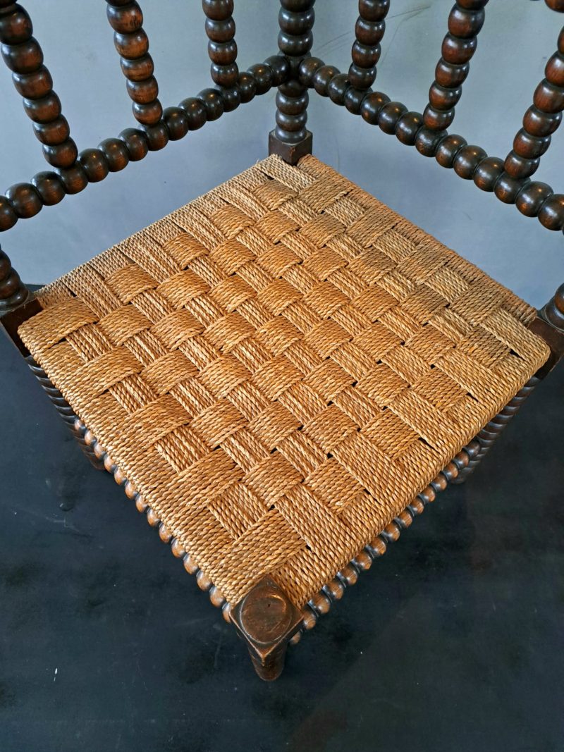 antique bobbin turned corner chair (23)