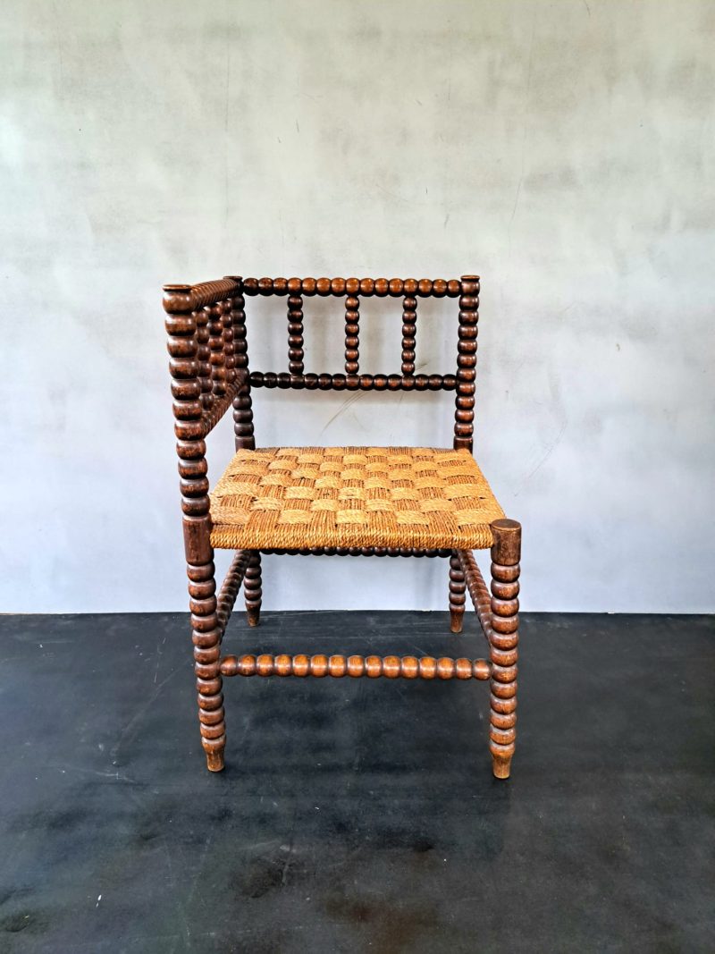antique bobbin turned corner chair (31)