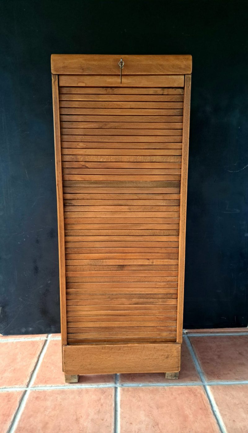 tambour fronted vintage cabinet (1)