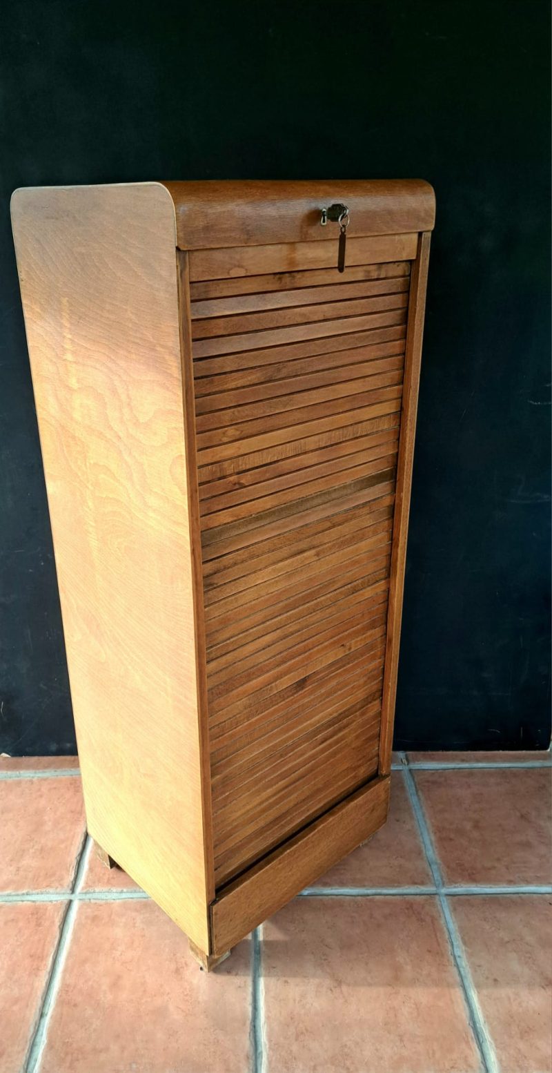 tambour fronted vintage cabinet (2)
