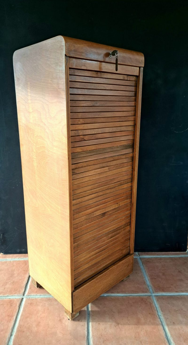 tambour fronted vintage cabinet (3)
