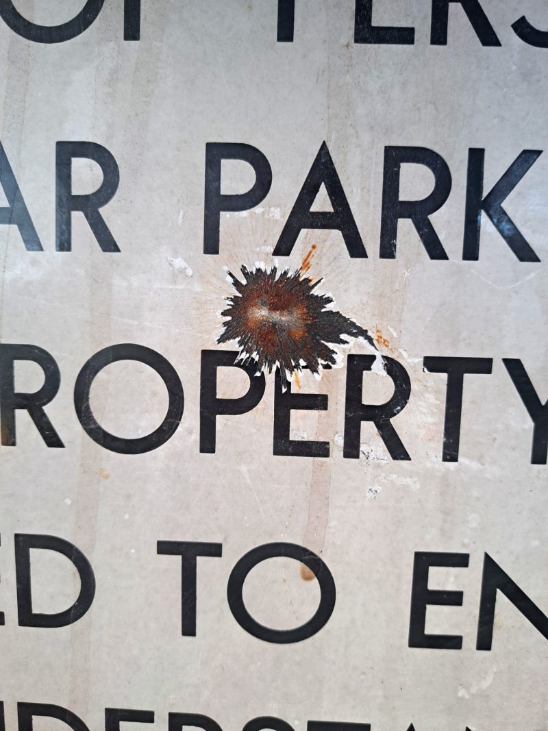 vintage enamel car park sign (8)