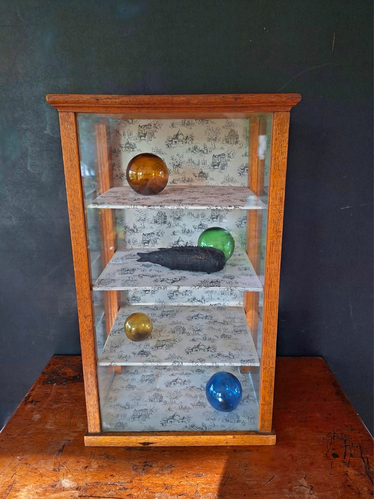 antique shop style display cabinet (12)