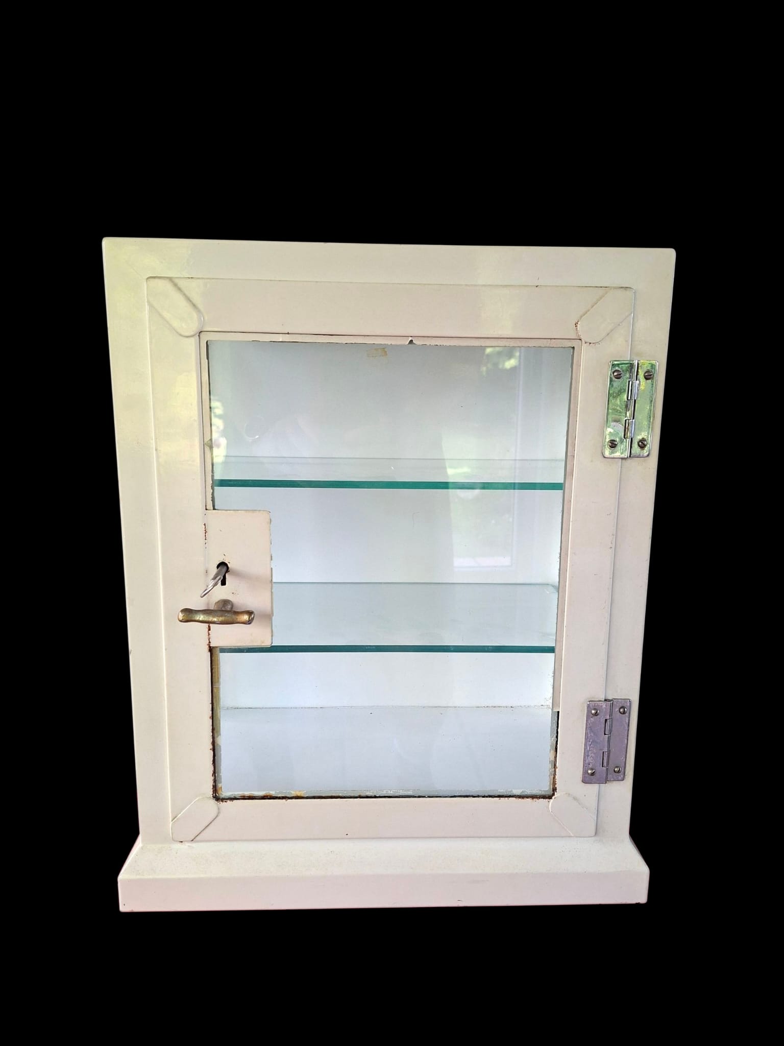 small vintage metal medical cabinet (3)