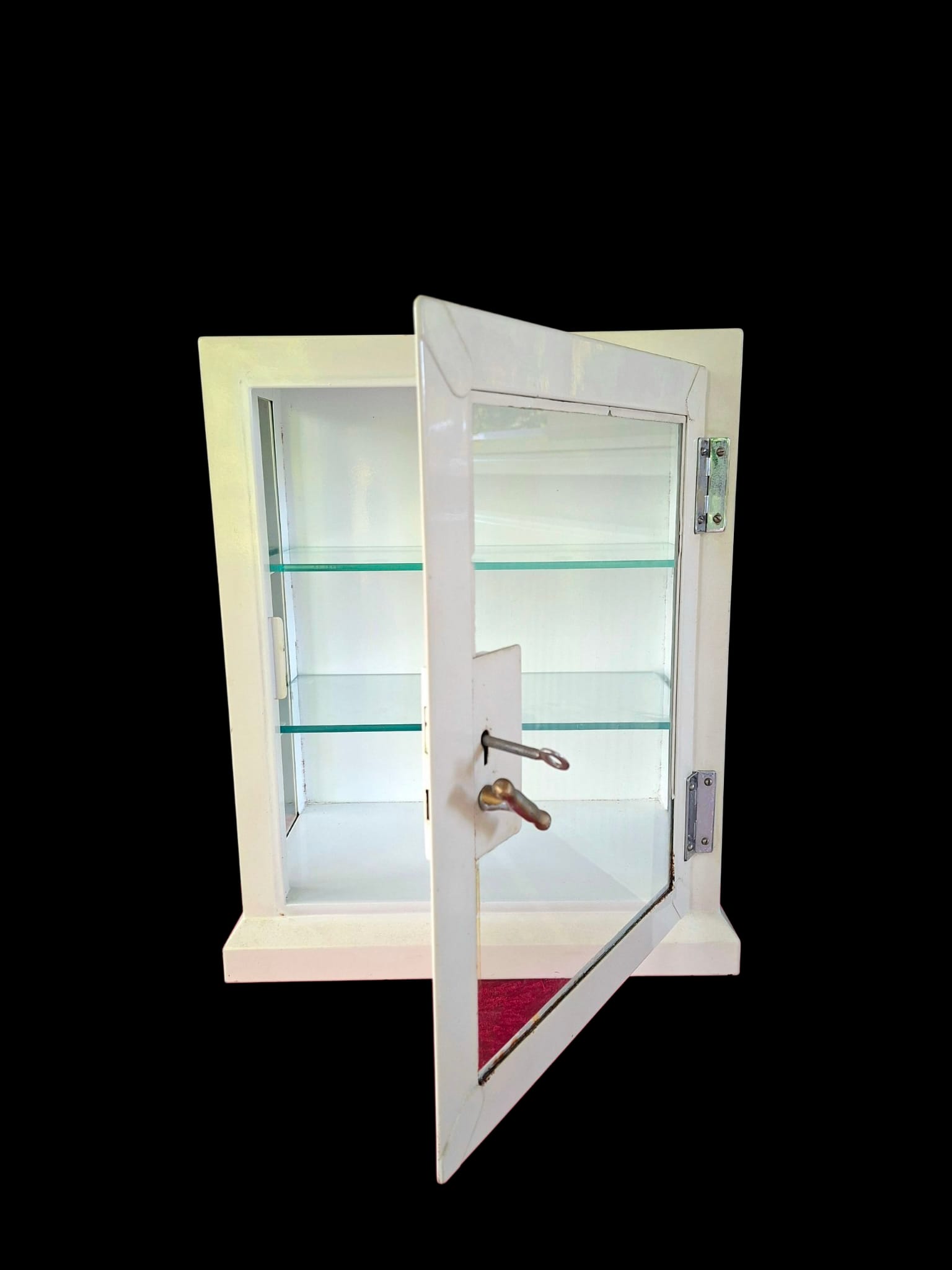 small vintage metal medical cabinet (4)