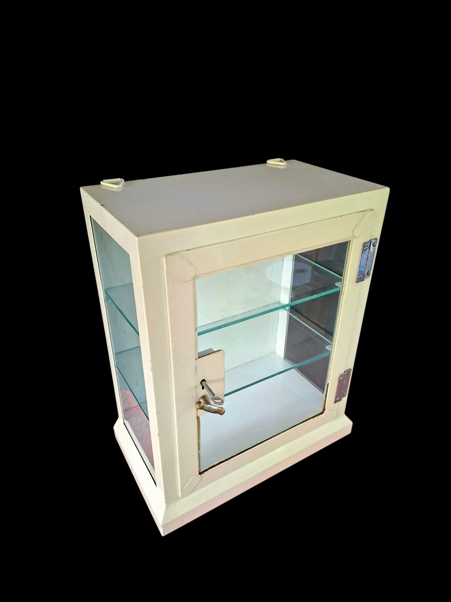 small vintage metal medical cabinet (5)