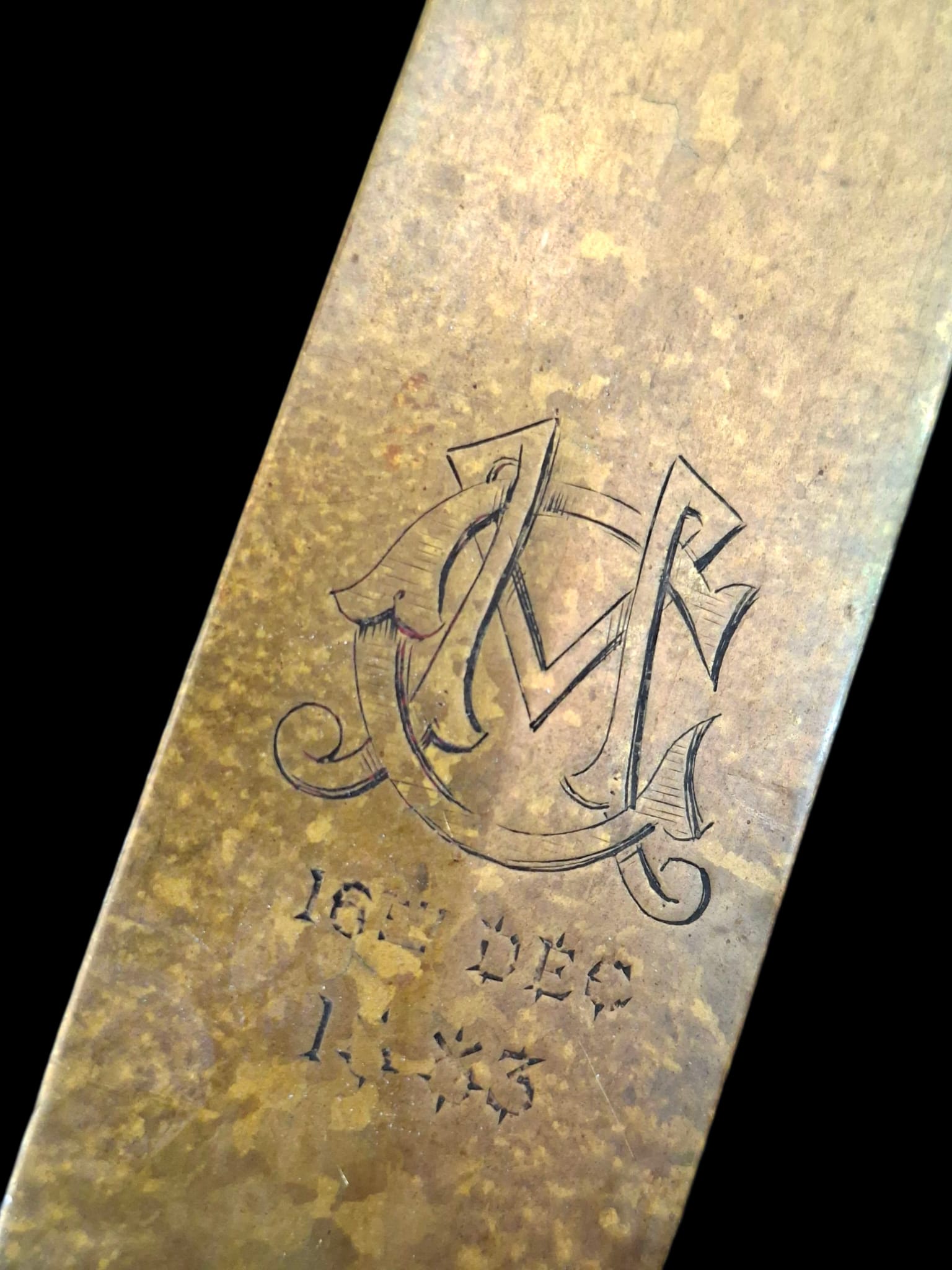very large antique 1883 letter opener (9)