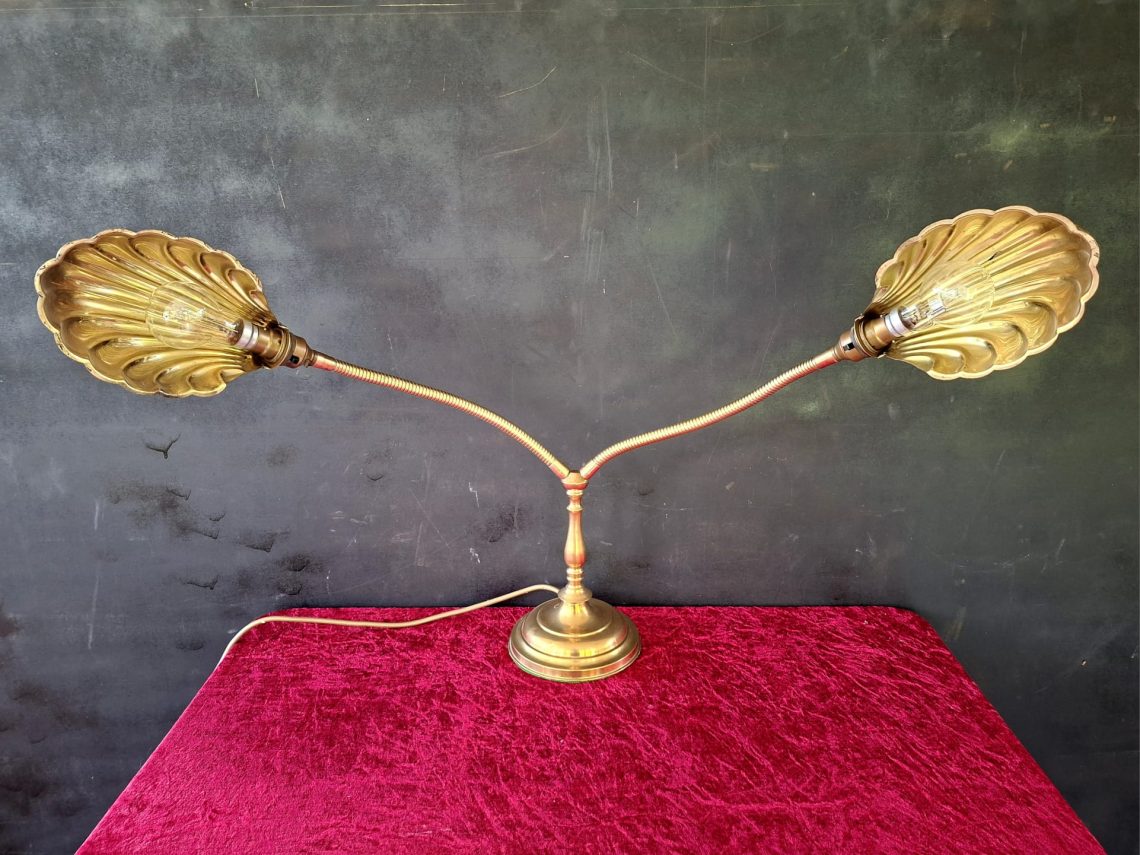 Double Clam Shell Table Lamp – Norfolk Vintiques
