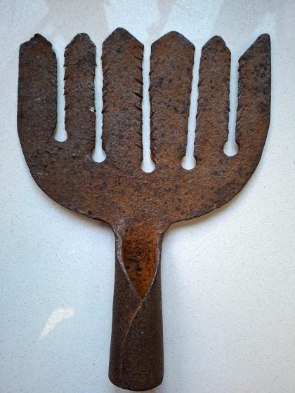 Antique Six Pronged Eel Fork (5)