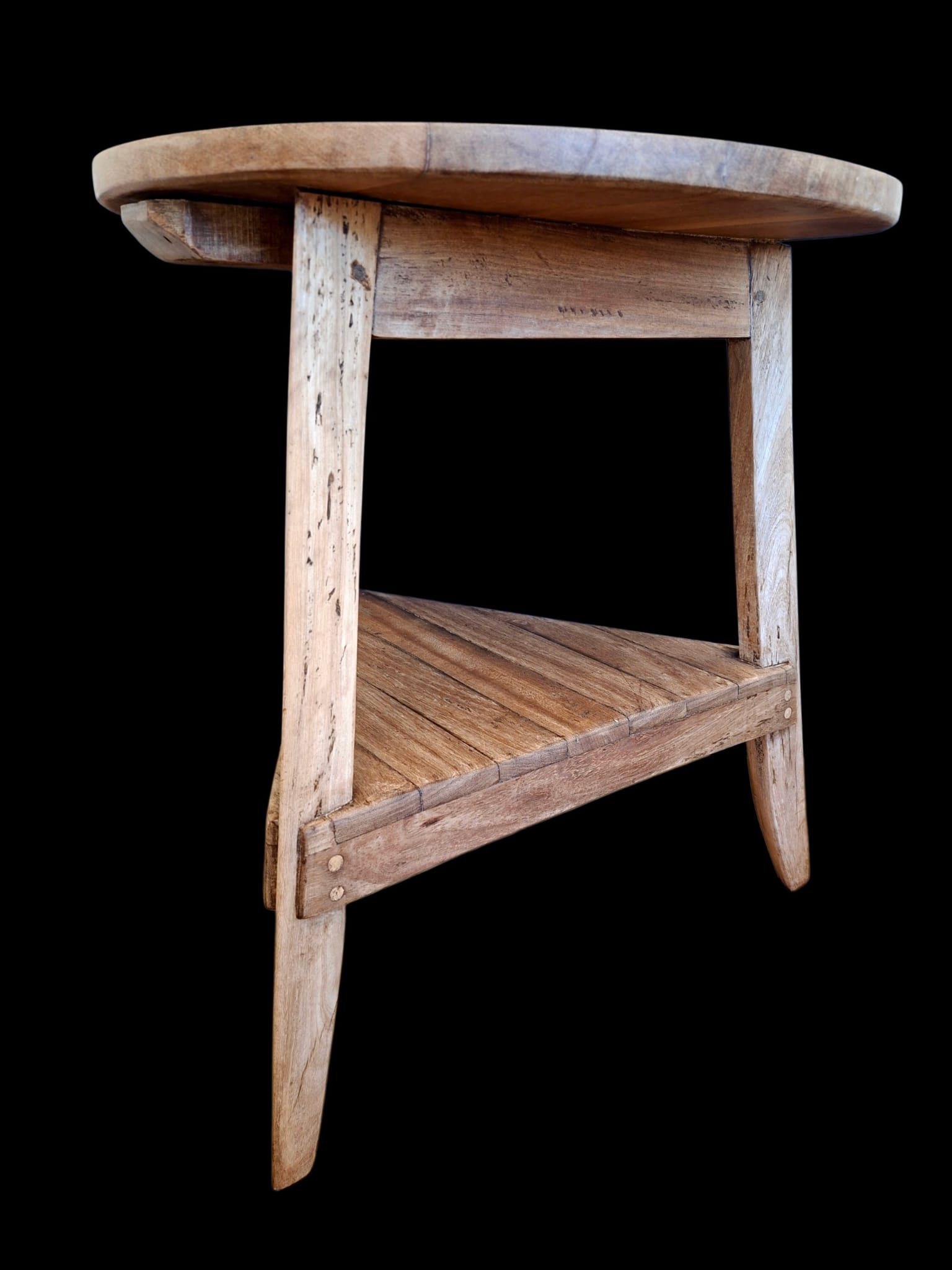 Teak Cricket Table with tier base (3)