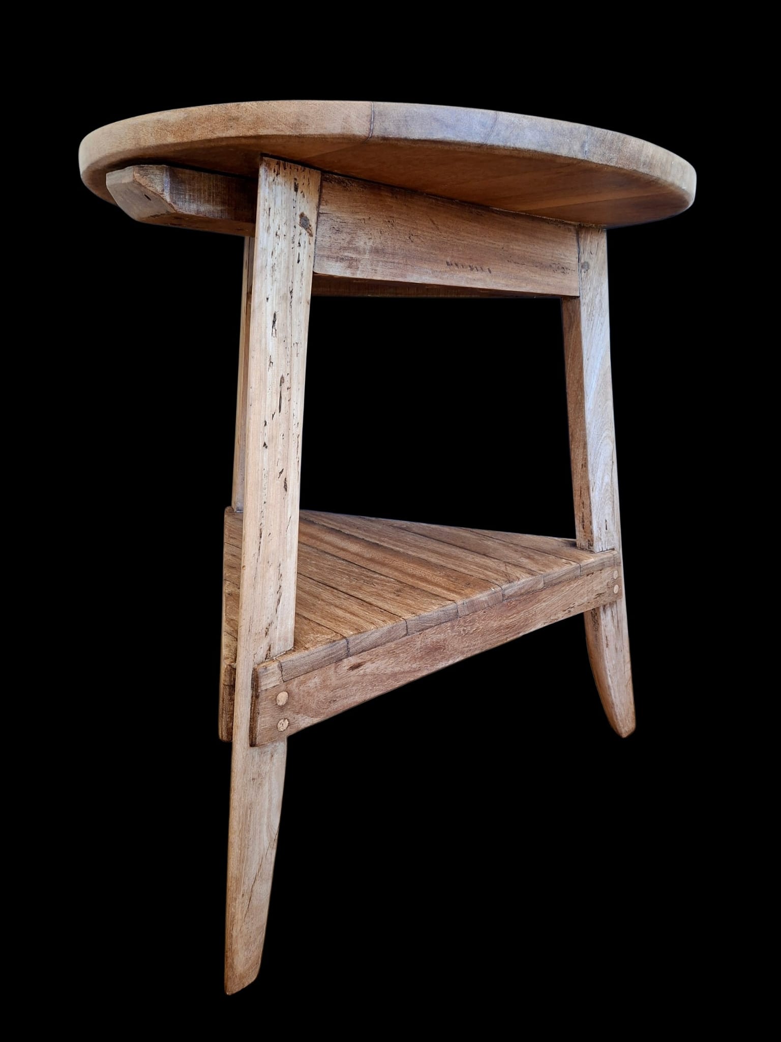 Teak Cricket Table with tier base (4)