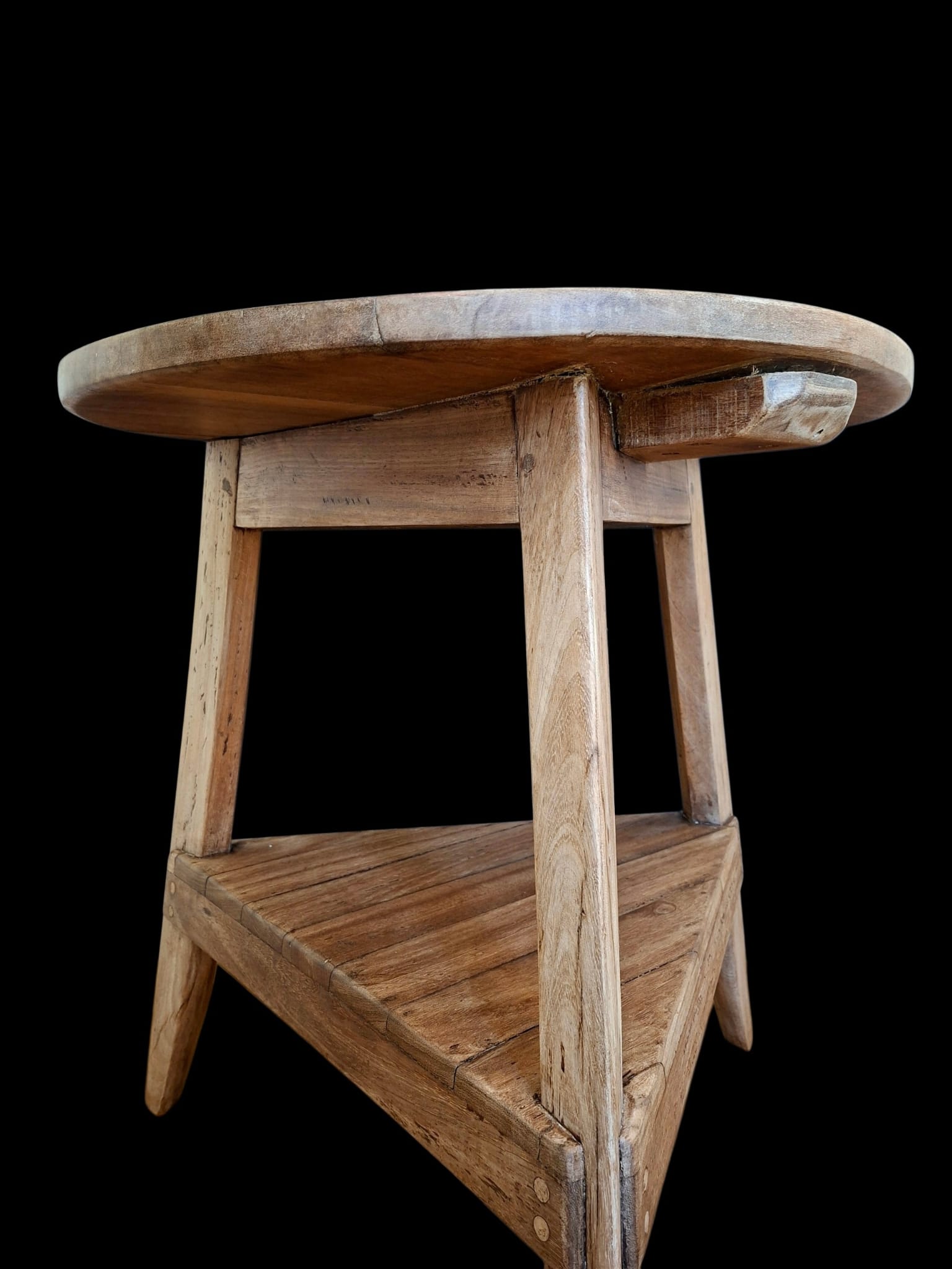 Teak Cricket Table with tier base (6)