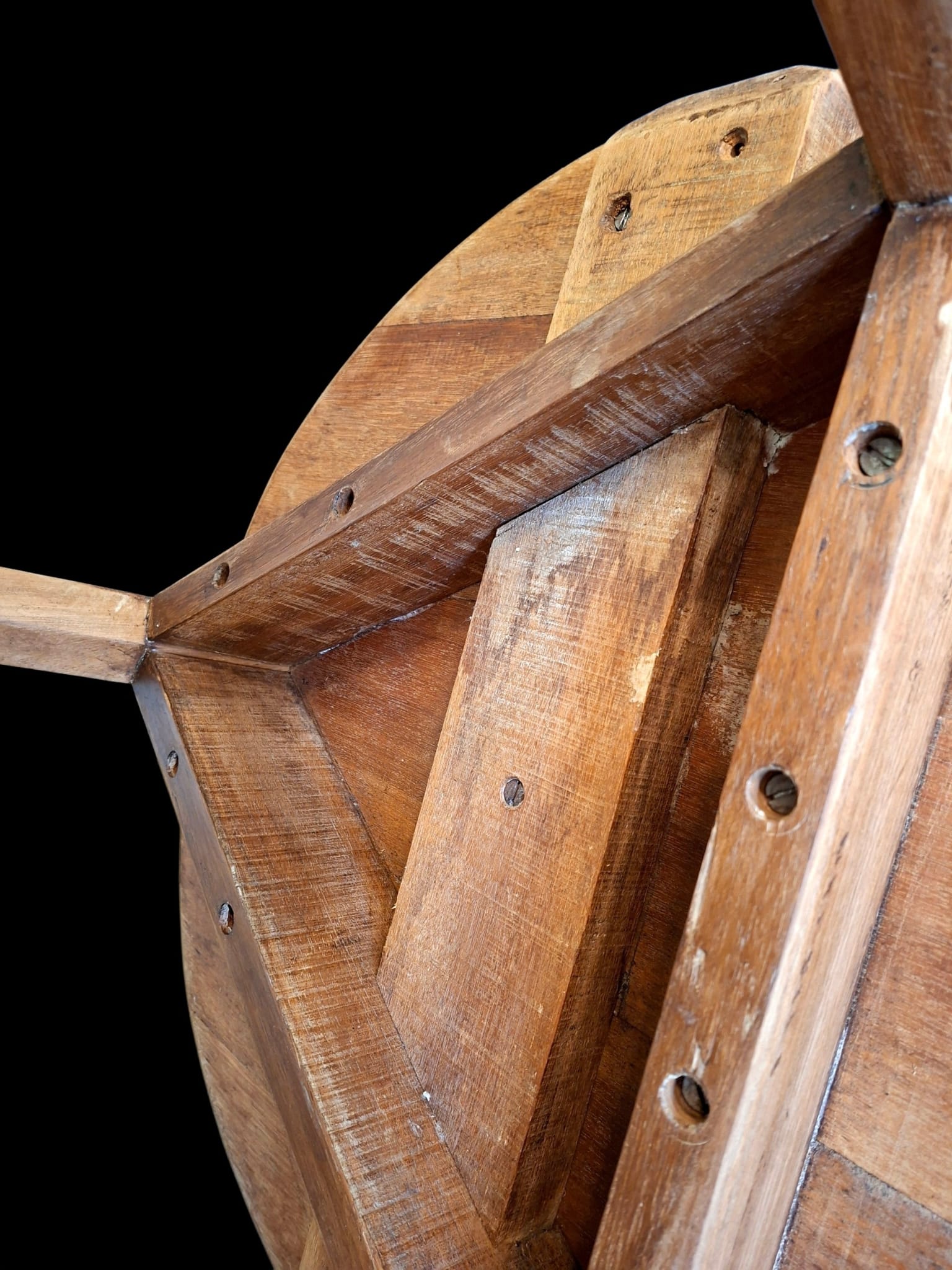 Teak Cricket Table with tier base (8)