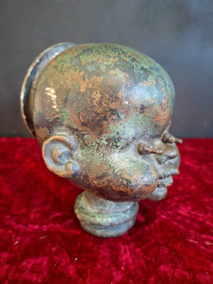 antique bronze doll's head casting mould (5)