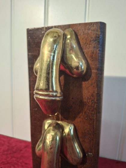 vintage brass male genitalia phalilic novelty fixture (8)
